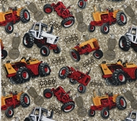 Case Tractor Toss Fabric, Tan