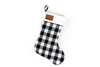 Minneapolis Moline Christmas Stocking, plaid and leather