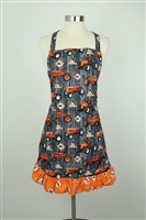 Allis Chalmers Ladies' Apron with Ruffles, Gray