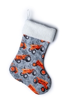 Allis Chalmers Christmas Stocking, gray with watermark logos