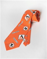 Allis Chalmers Logo Necktie, Orange, Adult or Youth