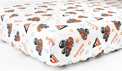 Allis Chalmers Tractor Crib Sheet, white