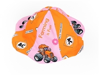 Allis Chalmers Tractor Sun Hat, NB-6 Month, Pink
