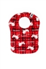 Farmall Tractor Baby Bib, Plaid