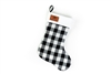 Massey Ferguson Christmas Stocking, plaid and leather