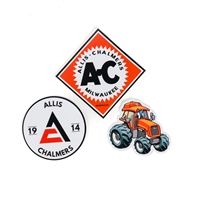 Set of Three Allis Chalmers Stickers