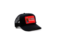 Case Eagle Logo Hat, Trucker-Style Black Mesh