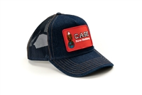Case Farm Machinery Eagle Logo Hat, Denim Mesh Trucker Style