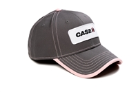 CaseIH Logo Hat, Gray with Pink Accents