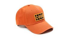 Case Leather Emblem Hat, Burnt Orange