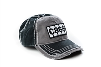 Case Tread Logo Hat, Gray and Black Distressed