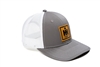 IH International Harvester Leather Emblem Hat, Charcoal/White Mesh, YOUTH size