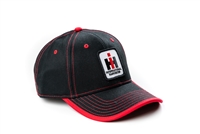 IH International Harvester Logo Hat, Black with Red Accents