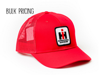BULK PRICING: International Harvester Logo Hat, red mesh