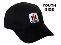 YOUTH-Size International Harvester IH Logo Hat, solid black