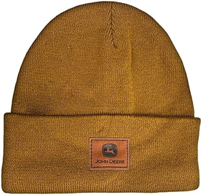 John Deere Hat, Brown Knit