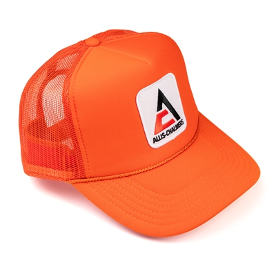 Orange Mesh Allis Chalmers Foam Trucker Hat, New Allis Chalmers logo