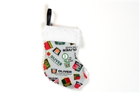Oliver Tractor Logo Ornament, Mini Stocking, Sold Individually