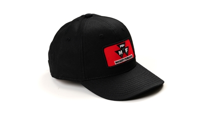 Youth Size Massey Ferguson Logo Hat, Solid Black Hat with Red Massey Ferguson Logo