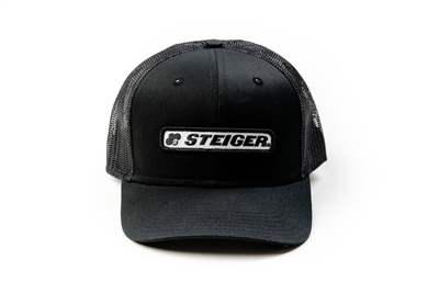 Steiger Logo Hat, Black Mesh, Youth Size