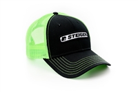Steiger Logo Hat, Black with Neon Mesh Back