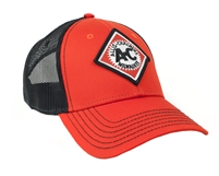 Vintage Allis Chalmers Hat, orange/black mesh