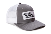Youth-Size White Farm Equipment Hat, Gray with White Mesh Back