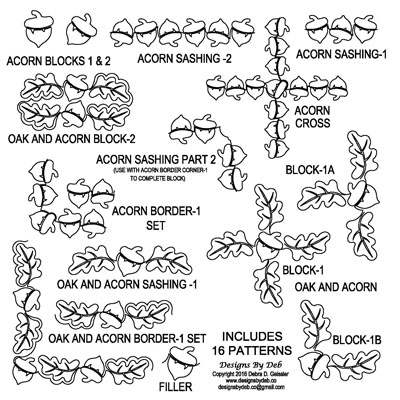 Acorn & Oak Sashing Package