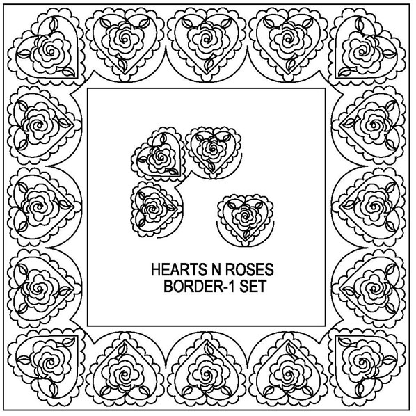 Hearts N Roses Border-1 Set