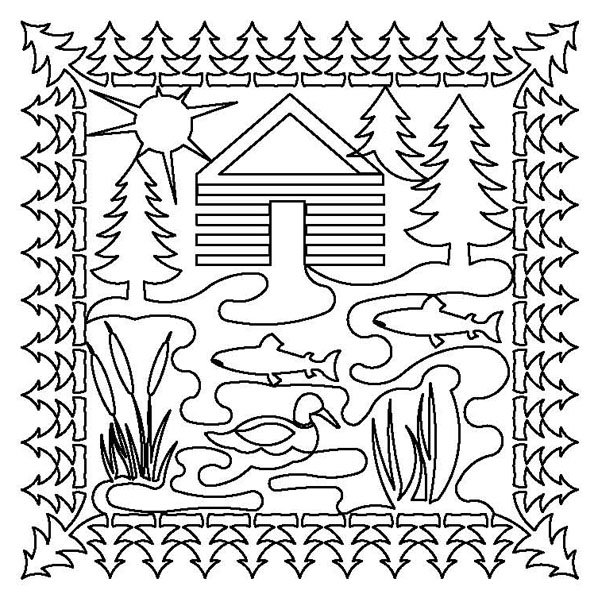 Cabin by the Lake Pillow