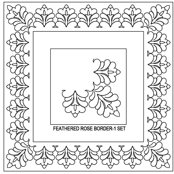 Feathered Rose-1 Border Set