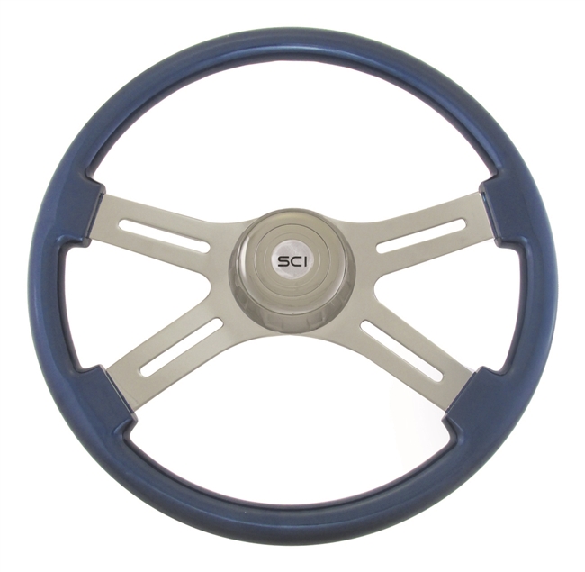 18" Classic Blue Steering Wheel