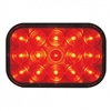 15 LED Rectangular Stop, Turn & Tail Light - Red LED/Red Lens