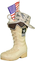 Kurt Adler Holiday Ornament - 4.75" Army Boot w/ USA Flag and Icons