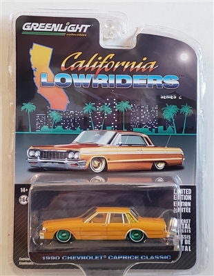 Greenlight Collectibles California Lowriders Series 2 - 1990 Chevrolet Caprice Classic Custom Kandy Orange  (Green Machine)