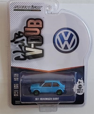 Greenlight Club Vee-Dub Series 12 - 1977 Volkswagen Rabbit - Miami Blue (Green Machine)