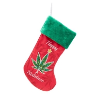 Kurt Adler Holiday 18" Stocking - Holidaze Cannabis
