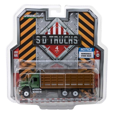 Greenlight - S.D. Trucks Series 4 - 2018 International WorkStar Platform Stake Truck with Wood Effect