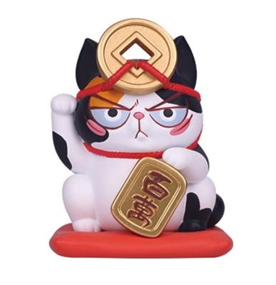 52Toys Food on Head Lucky Fortune Series Vinyl Figure - Cat with Gold Coin