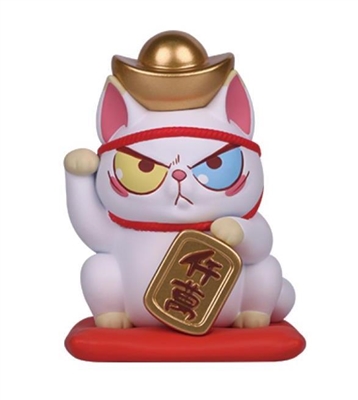 52Toys Food on Head Lucky Fortune Series Vinyl Figure - Cat with Gold Hat