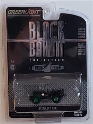 Greenlight Collectibles Black Bandit Series 25 - 1942 Willy's MB Jeep  (Green Machine)