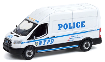 Greenlight Collectibles Route Runners Series 3 - 2015 Ford Transit LWB High Roof NYPD