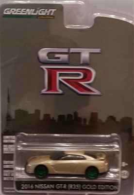 Greenlight - Anniversary Collection Series 3 - 2016 Nissan GT-R - Anniversary Gold - GT-R (Green Machine)