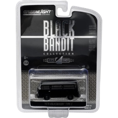 Greenlight - Black Bandit Series 14 - 1978 Volkswagen Type 2 Bus Diecast Vehicle