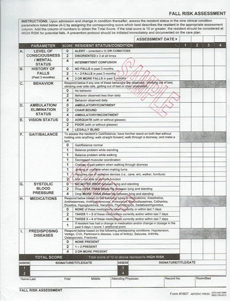 Fall Risk Assessment
