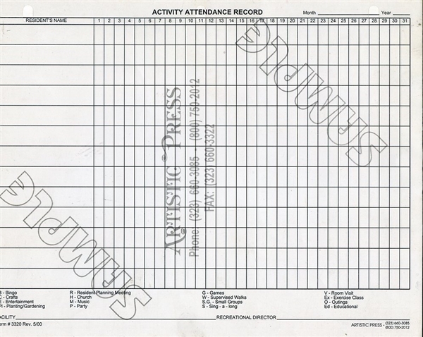 Activity Attendance Record