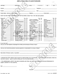 Employee Health Questionnaire