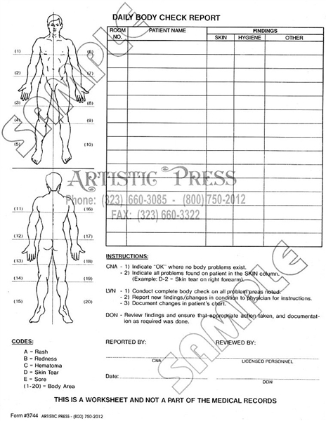 Daily Body Check Report