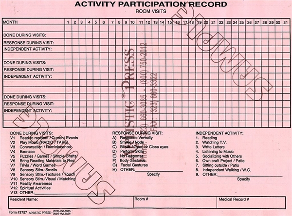 Activity Participation Record
