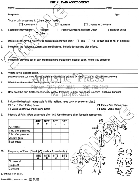 Pain Assessment Form